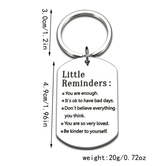 “Little Reminders” Inspirational Key Ring/Bag NWT - Picture 3 of 3